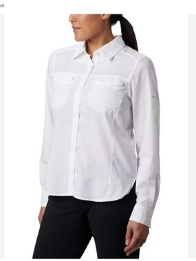 Columbia Women's Silver Ridge Lite Long Sleeve Shirt cream NWOT XL Gorpcore